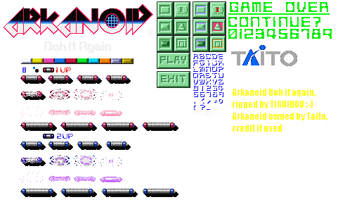 Arkanoid Sprites